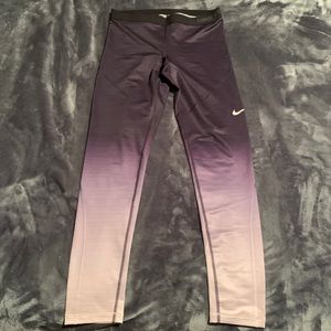Nike HyperWarm Series Purple Ombré Legging